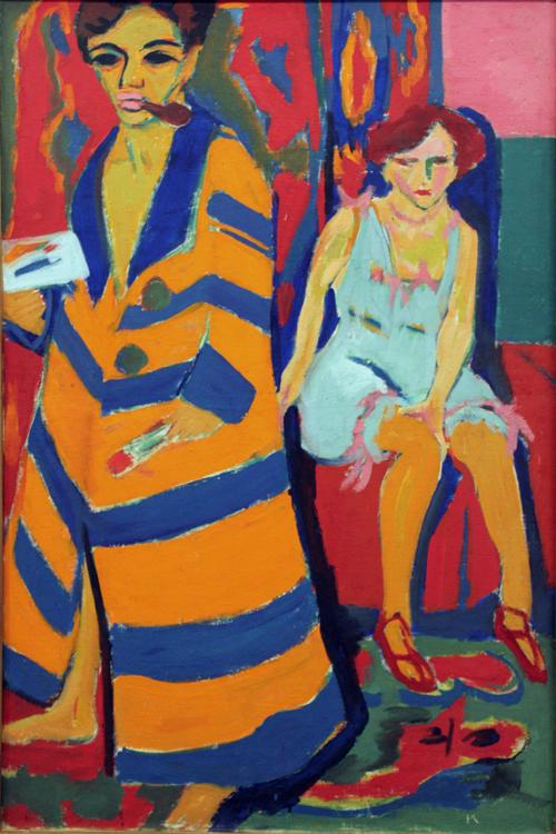 Ernst Ludwig Kirchner self-Portrait with Model (nn03)